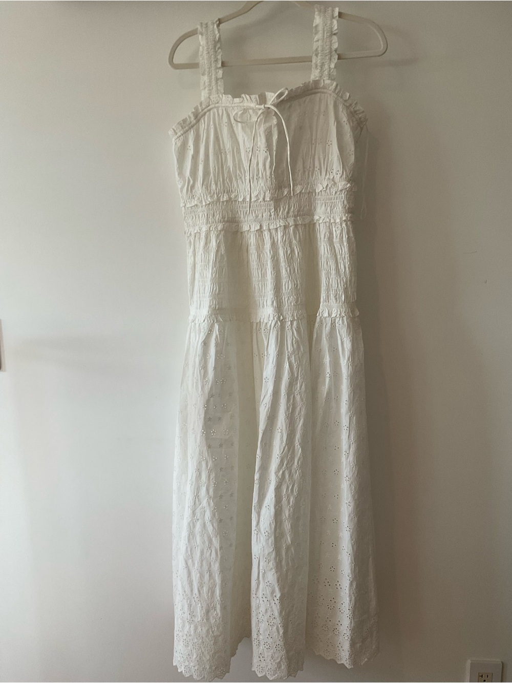 GAP x DOEN White Eyelet Maxi Dress SIZE L